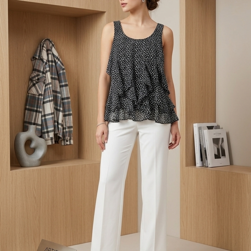 Spense White Wide-Leg Dress Pants Bin 05